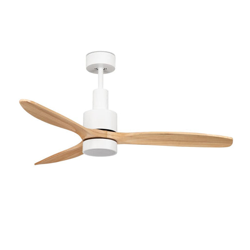 Spazio Ceiling Fans White and Oak Fan-Atic Metal and Wood Ceiling Fan with LED Light FA.101.3160