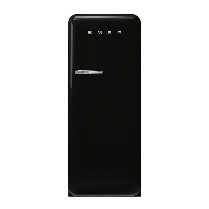 elevenpast fridge Black Smeg Single Door 50's Style Refrigerator Glossy Finish FAB28RBL5 8017709299071