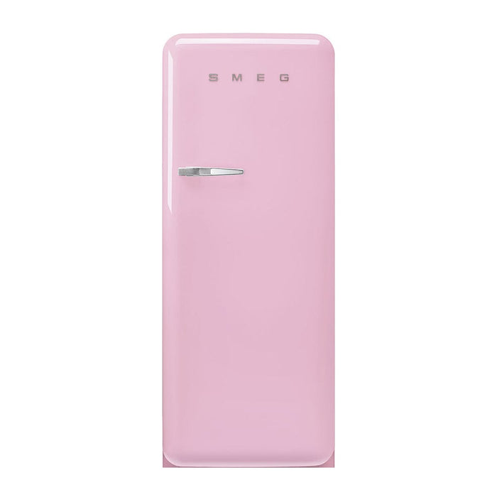 elevenpast fridge Pink Smeg Single Door 50's Style Refrigerator Glossy Finish FAB28RPK5 8017709299309