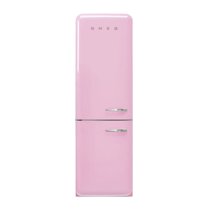 elevenpast fridge Pink Smeg Two Door Bottom Mount Refrigerator - Left Hinge FAB32LPK5 8017709298074