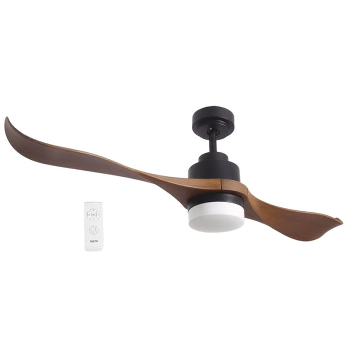 elevenpast Blip Ceiling Fan Wood and Metal FCF082 MATT BLACK 6007226080148