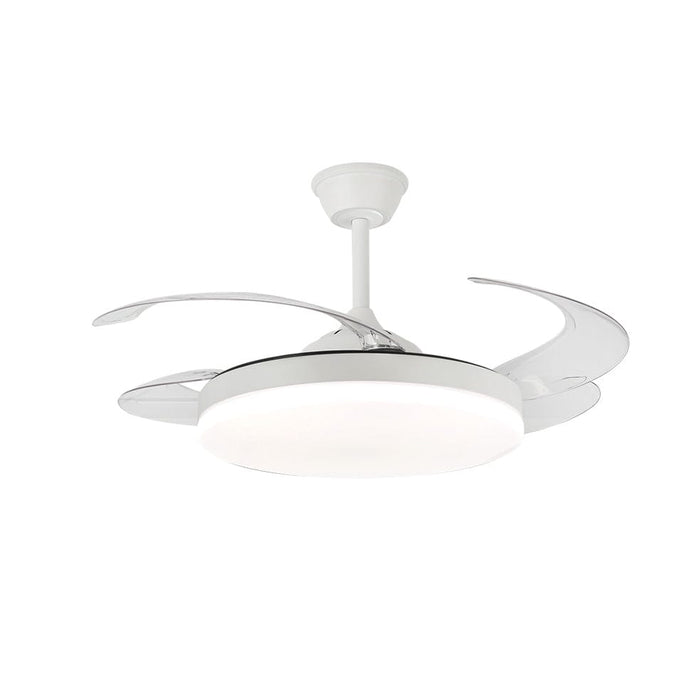 elevenpast Ceiling Fans White Fargo Metal Ceiling Fan with LED Light Black | White FCF092 WHITE 6007226086812