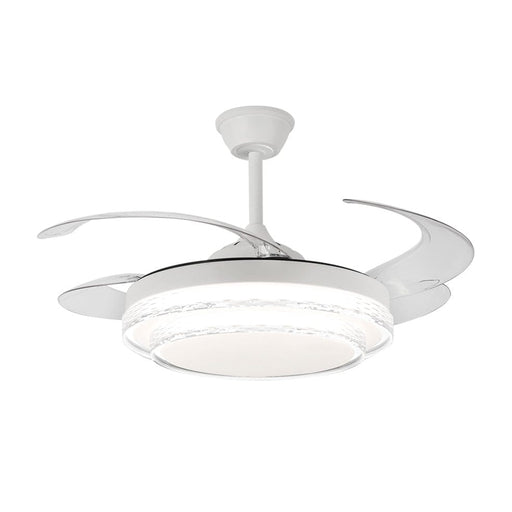 elevenpast Ceiling Fans Denver Metal Ceiling Fan with LED Light FCF094 WHITE 6007226086836