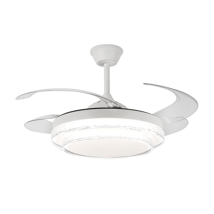 elevenpast Ceiling Fans Denver Metal Ceiling Fan with LED Light FCF094 WHITE 6007226086836