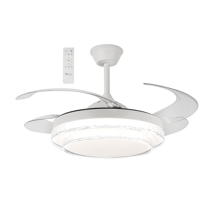 elevenpast Ceiling Fans Denver Metal Ceiling Fan with LED Light FCF094 WHITE 6007226086836