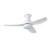 elevenpast Ceiling Fans White Dorothy Metal Ceiling Fan with LED Light FCF098 WHITE 6007226087178