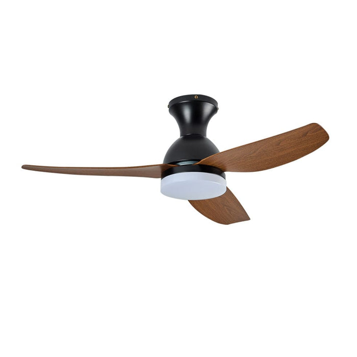 elevenpast Ceiling Fans Black and Brown Dorothy Metal Ceiling Fan with LED Light FCF099 BLACK 6007226087185