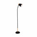 elevenpast Floor lamps Black Curve Metal Floor Lamp Black | White FL232B 6009551809692