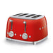 SMEG Toaster Smeg Square Four Slice Toaster Glossy Finish