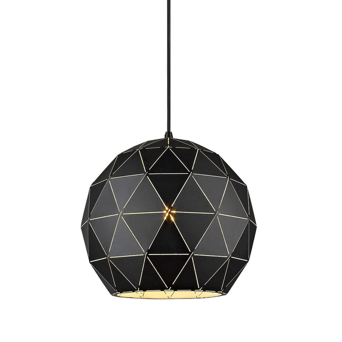 elevenpast Pendant Lights Medium Laser Cut Metal Ball Pendant Light Black | 3 Sizes G-KLCH-820-M/BL