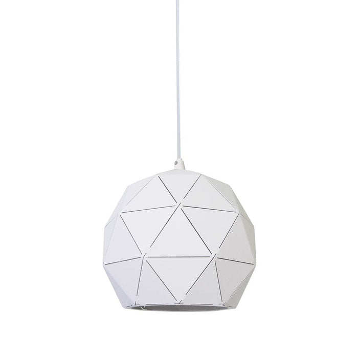 elevenpast Pendant Lights Small Laser Cut Metal Ball Pendant Light White | 3 Sizes G-KLCH-820-S/WH