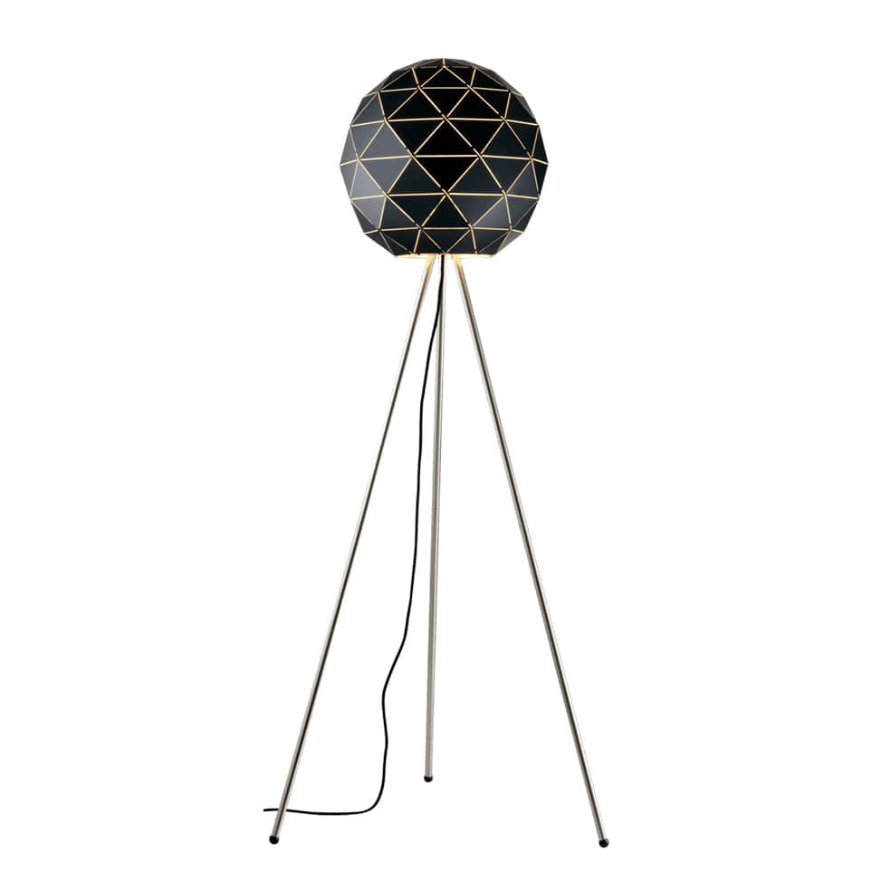 Laser Cut Metal Ball Floor Lamp Black | White | elevenpast