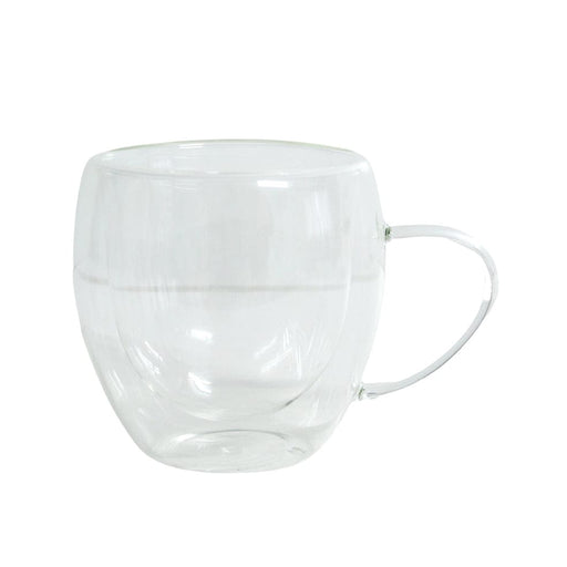 elevenpast mug 250ml Slanted Double Wall Glass Coffee Mug Set Of 6 | Three Sizes GLASSM04