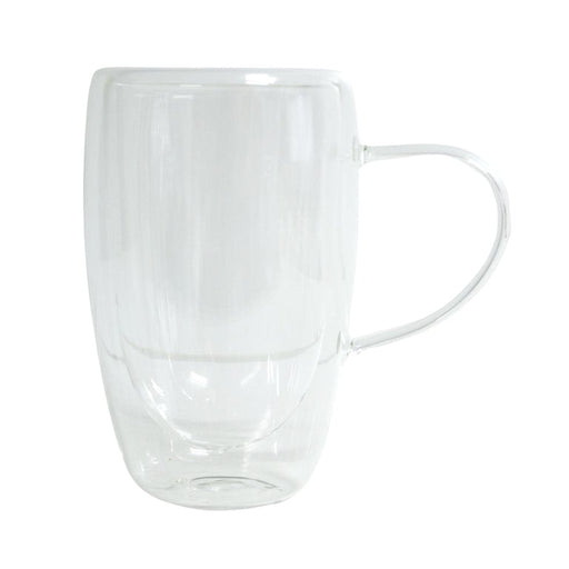 elevenpast mug 450ml Slanted Double Wall Glass Coffee Mug Set Of 6 | Three Sizes GLASSM06