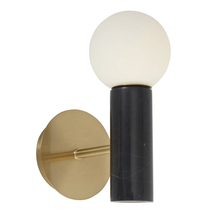 elevenpast Black Marble Marble Wall Light - Aluminium & Marble | White or Black GO-KLW-830/BL