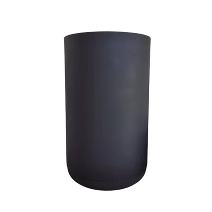 elevenpast Pots & Planters Large Tall Match Cylinder Japi Planter with Saucer Black JCMC45E