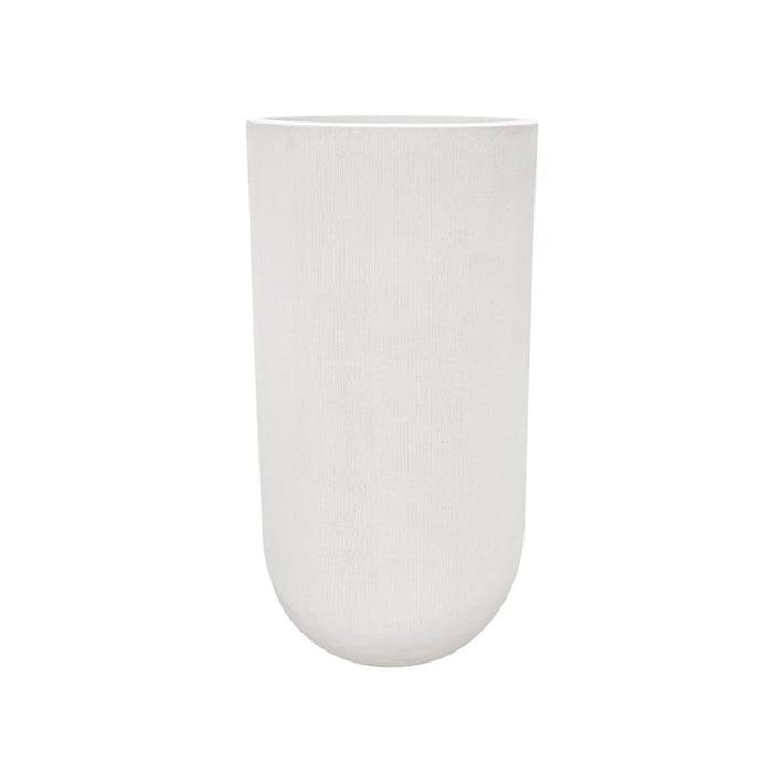 elevenpast Pots & Planters Large Fringe Tall Japi Planter White JVFG44B