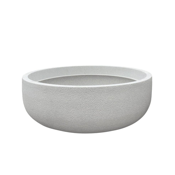 elevenpast Pots & Planters Rustic Bowl Japi Planter White JVRB55B