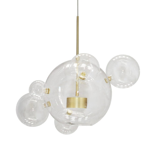 elevenpast Sudsy Gold and Glass Chandelier Pendant Light K-LED-5908/5