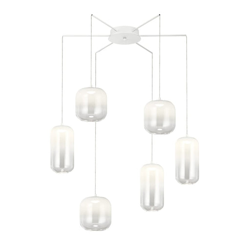 elevenpast Pendant White Misty Cluster Glass Pendant Light Smoke | White K-LED-945/WH