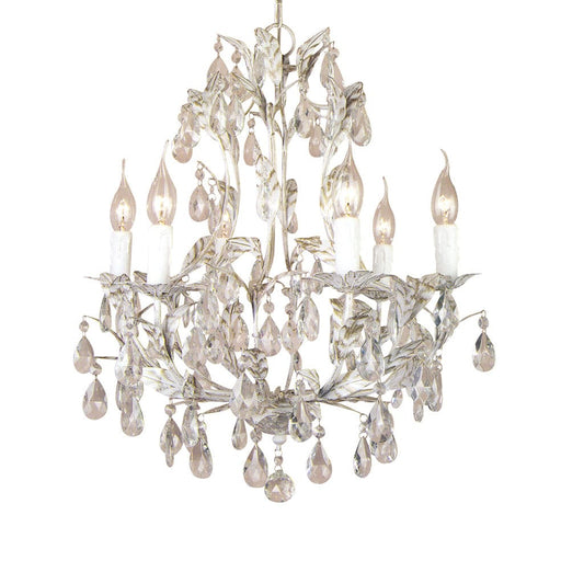 elevenpast Chandeliers Dominique Metal and Crystal Chandelier White KAV9013/6 340300820000