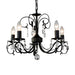 elevenpast Chandeliers Sherise Metal and Crystal Chandelier Light Black