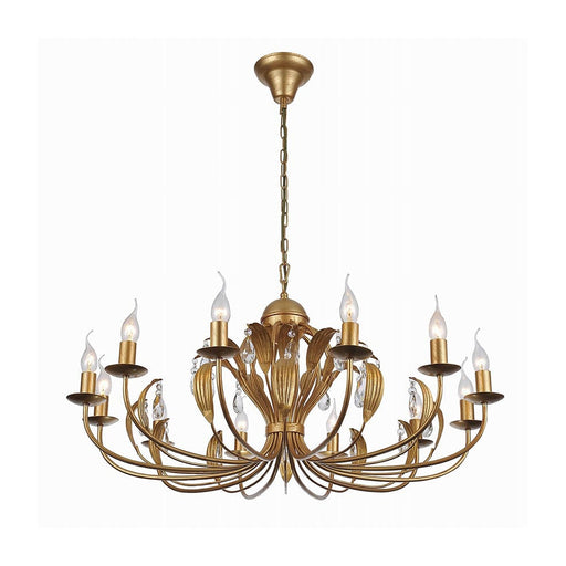 elevenpast Chandeliers Large Kira Metal Chandelier Light Antique Brass Medium | Large KAV9032/12P