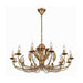 elevenpast Chandeliers Large Kira Metal Chandelier Light Antique Brass Medium | Large KAV9032/12P