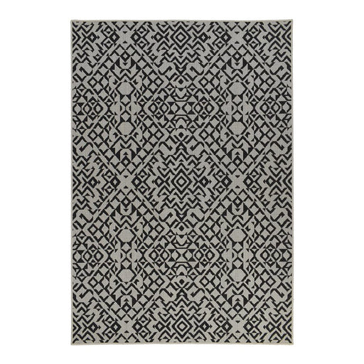 elevenpast Rug 2m x 0.8m Kayden White and Black Rug KAYDENWHITEWITHBLACKRUG2X0.8