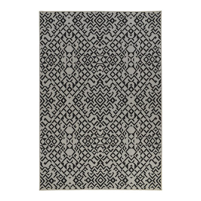 elevenpast Rug 2m x 0.8m Kayden White and Black Rug KAYDENWHITEWITHBLACKRUG2X0.8