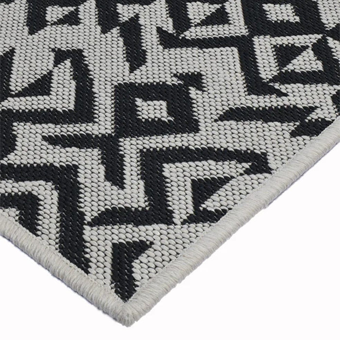 elevenpast Rug 3m x 2m Kayden White and Black Rug KAYDENWHITEWITHBLACKRUG3X2