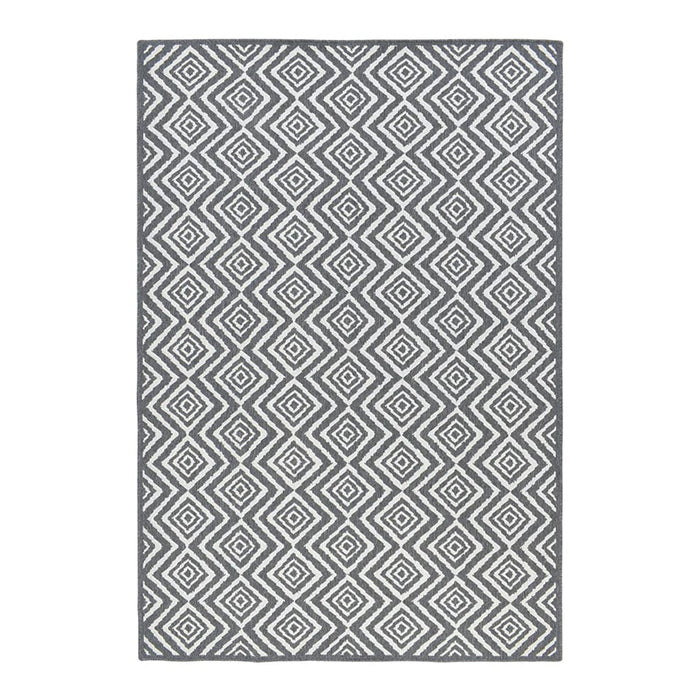 elevenpast Rug 2.4m x 1.6m Kelim Reversible Grey Rug KELIMGREYRUG2.4X1.6