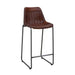 elevenpast Chairs Rustic Luxe Leather Perch Bar Chair KHM048