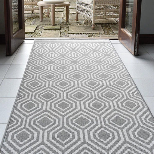 elevenpast Rugs 3m x 0.8m Kigali Pewter Reversible Rug KIGALIPEWTER3X0.8