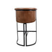 elevenpast Chairs Round Buffalo Leather Bar Chair KV037B