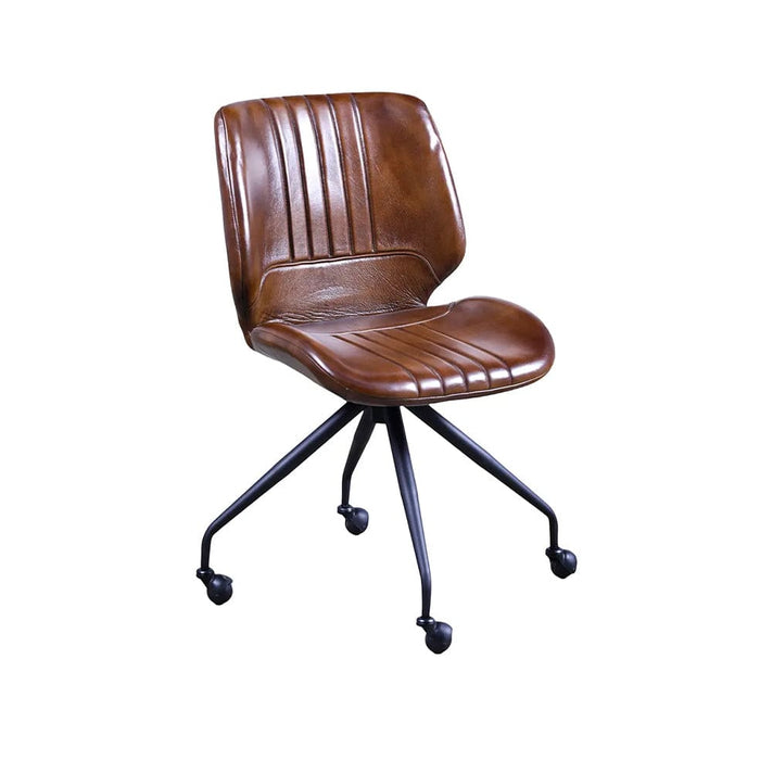 elevenpast Chairs Buffalo Leather Glide Office Chair KV182DB