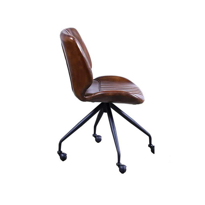 elevenpast Chairs Buffalo Leather Glide Office Chair KV182DB