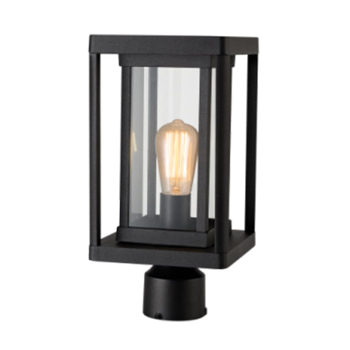 elevenpast Outdoor Light Cisa Aluminium and Glass Outdoor Pole Lantern Black L511 BLACK 6007226072228