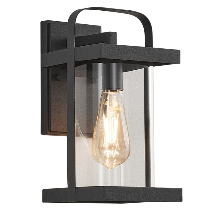 elevenpast Outdoor Light Toluca Outdoor Lantern Light with Clear Glass L536 BLACK 6007226080933