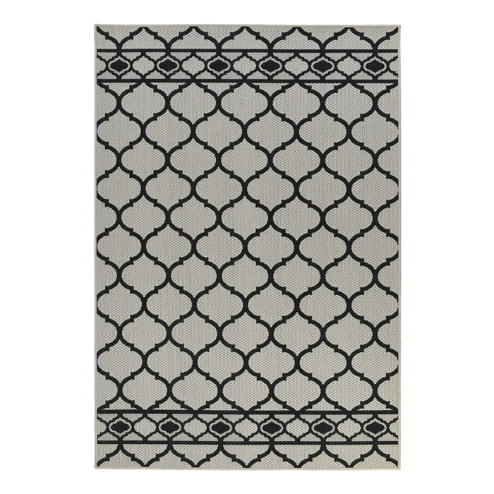 elevenpast Rug 2m x 0.8m Lattice White and Black Rug LATTICEWHITEWITHBLACKRUG2X0.8