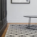 elevenpast Rug 3m x 0.8m Lattice White and Black Rug LATTICEWHITEWITHBLACKRUG3X0.8