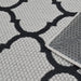 elevenpast Rug 3m x 2m Lattice White and Black Rug LATTICEWHITEWITHBLACKRUG3X2