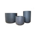 elevenpast Pots & Planters Match Cylinder Japi Planter with Saucer Black