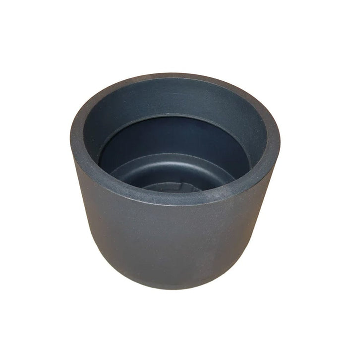 elevenpast Pots & Planters Match Cylinder Japi Planter with Saucer Black