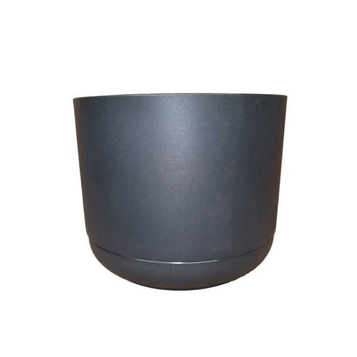 elevenpast Pots & Planters Match Cylinder Japi Planter with Saucer Black