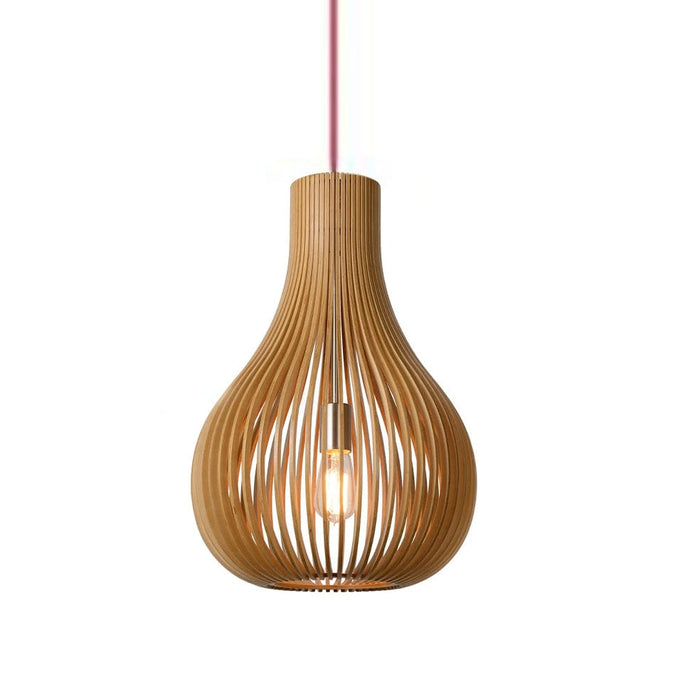 elevenpast Pendant Pear Wooden Pendant Light Natural LLG109