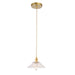 elevenpast Lighting Fixtures Vintage Vogue Cut Glass Pendant Light Satin Gold LW-KLCH-4162