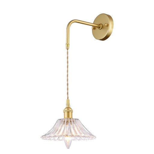 elevenpast Wall Light Fixtures Vintage Vogue Cut Glass Wall Light Satin Gold LW-KLW-4162