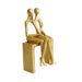 elevenpast Decor Two On A Bench Resin Figure Gold LY223331