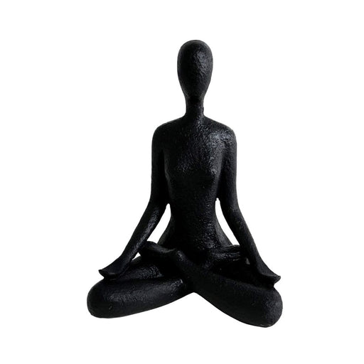 elevenpast Decor Namaste Resin Figure Black LY224206A